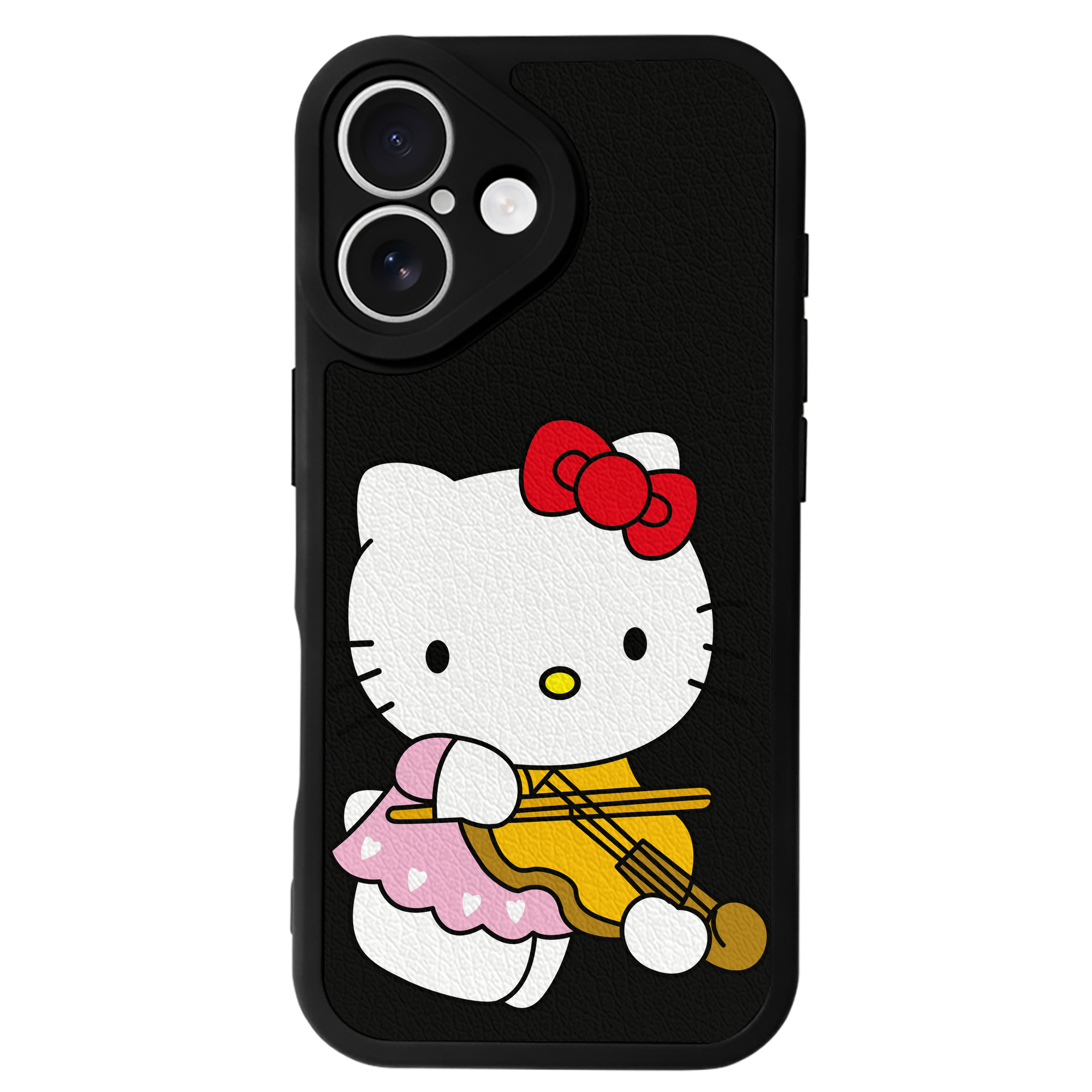 （画像用） Hello Kitty ハローキティ 【iPhone 16シリーズ対応】シリコンスマホケース（レザー調） 材質：シリコン